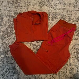 Figs Women's Red Jogger Set